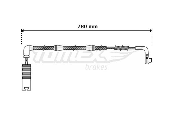 TOMEX Brakes figyelmezető kontaktus, fékbetétkopás - TX 30-47 - TothCarparts