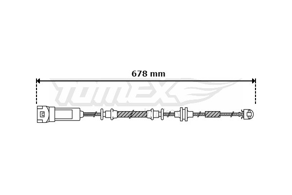 TOMEX Brakes figyelmezető kontaktus, fékbetétkopás - TX 30-48 - TothCarparts