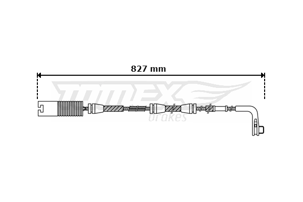 TOMEX Brakes figyelmezető kontaktus, fékbetétkopás - TX 30-50 - TothCarparts