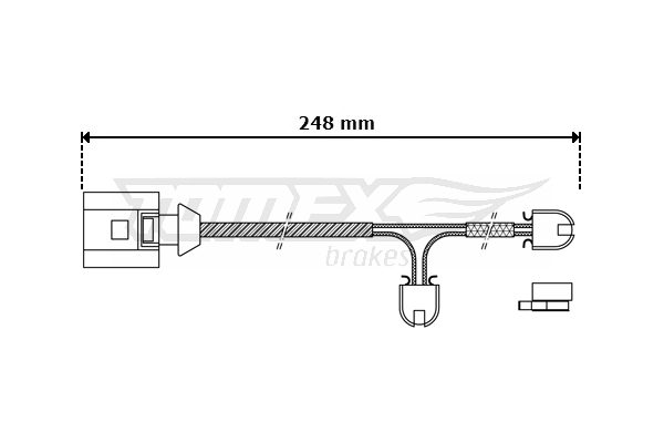 TOMEX Brakes figyelmezető kontaktus, fékbetétkopás - TX 30-52 - TothCarparts