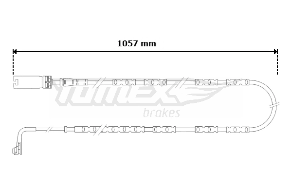 TOMEX Brakes figyelmezető kontaktus, fékbetétkopás - TX 30-57 - TothCarparts