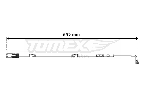 TOMEX Brakes figyelmezető kontaktus, fékbetétkopás - TX 30-68 - TothCarparts
