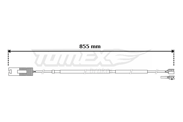 TOMEX Brakes figyelmezető kontaktus, fékbetétkopás - TX 30-72 - TothCarparts