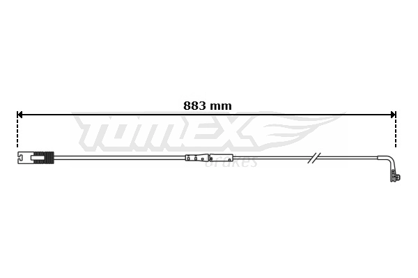 TOMEX Brakes figyelmezető kontaktus, fékbetétkopás - TX 30-75 - TothCarparts