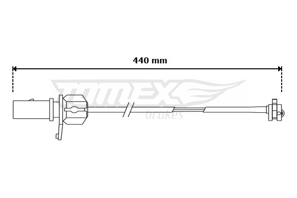TOMEX Brakes figyelmezető kontaktus, fékbetétkopás - TX 31-12 - TothCarparts