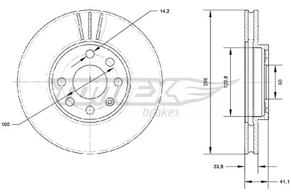 TOMEX Brakes féktárcsa - TX 70-17 - TothCarparts