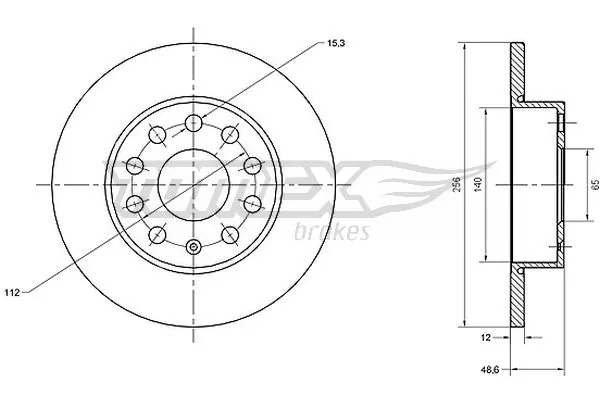 TOMEX Brakes féktárcsa - TX 70-79 - TothCarparts