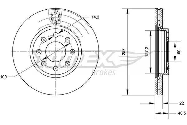 TOMEX Brakes féktárcsa - TX 70-85 - TothCarparts