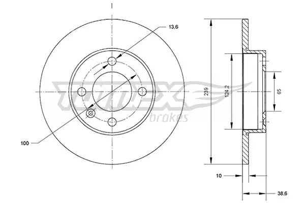 TOMEX Brakes féktárcsa - TX 70-88 - TothCarparts