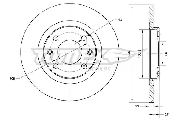 TOMEX Brakes féktárcsa - TX 70-94 - TothCarparts