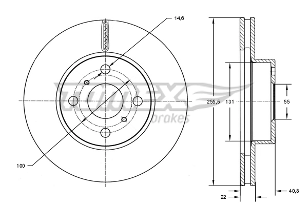 TOMEX Brakes féktárcsa - TX 71-32 - TothCarparts