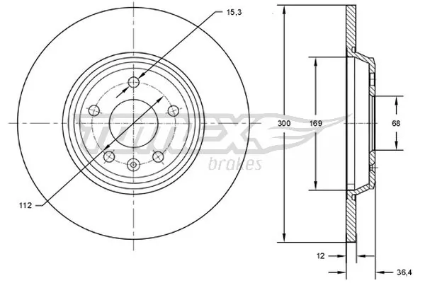 TOMEX Brakes féktárcsa - TX 72-50 - TothCarparts