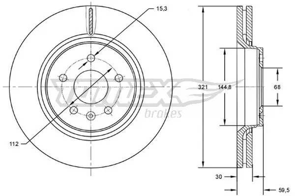 TOMEX Brakes féktárcsa - TX 72-81 - TothCarparts