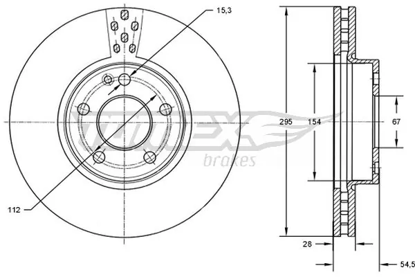 TOMEX Brakes féktárcsa - TX 72-91 - TothCarparts