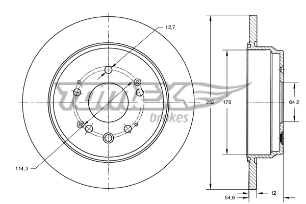 TOMEX Brakes féktárcsa - TX 73-83 - TothCarparts