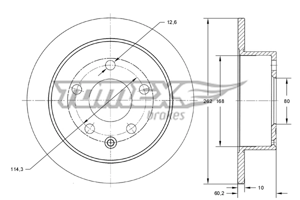 TOMEX Brakes féktárcsa - TX 73-86 - TothCarparts