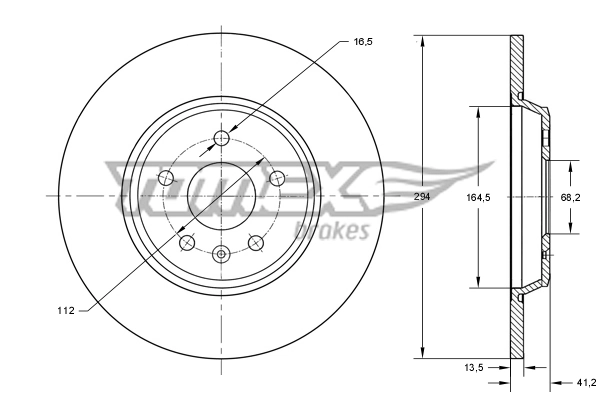 TOMEX Brakes féktárcsa - TX 73-90 - TothCarparts