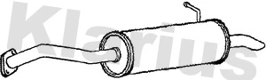 KLARIUS hátsó hangtompító - TY703D - TothCarparts