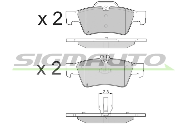 SIGMAUTO fékbetétkészlet, tárcsafék - SPB088CE - TothCarparts