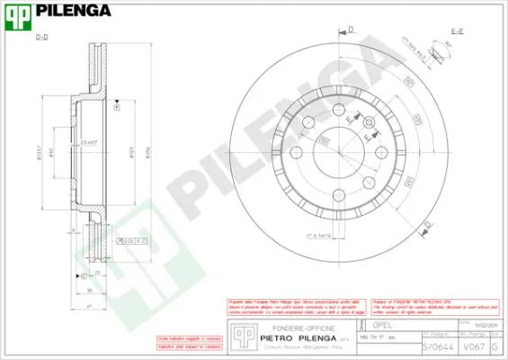 PILENGA féktárcsa - V067 - TothCarparts