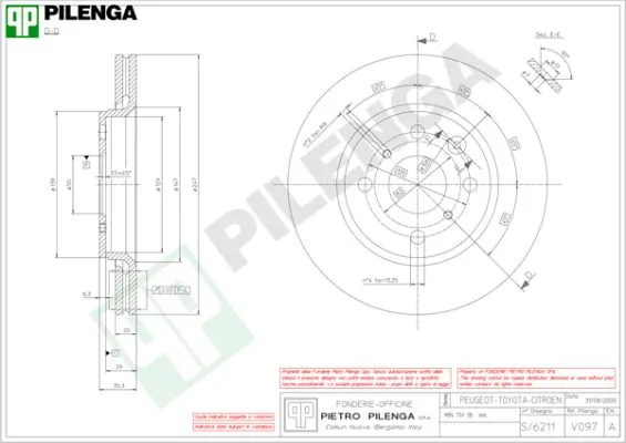 PILENGA féktárcsa - V097 - TothCarparts