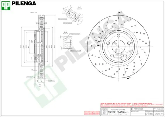 PILENGA féktárcsa - V1015 - TothCarparts