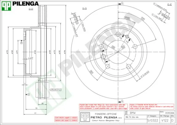 PILENGA féktárcsa - V122 - TothCarparts