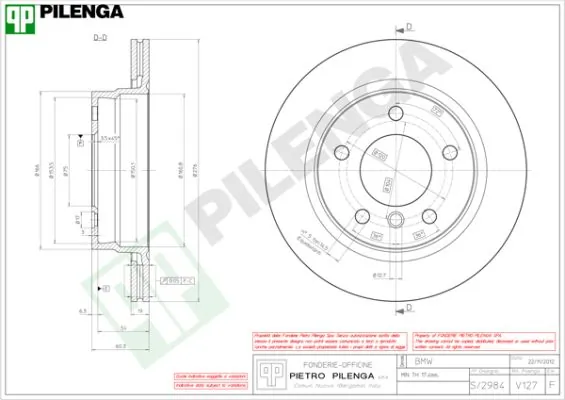 PILENGA féktárcsa - V127 - TothCarparts