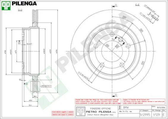 PILENGA féktárcsa - V129 - TothCarparts