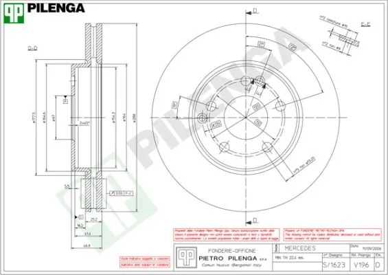 PILENGA féktárcsa - V196 - TothCarparts