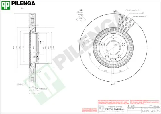 PILENGA féktárcsa - V216 - TothCarparts