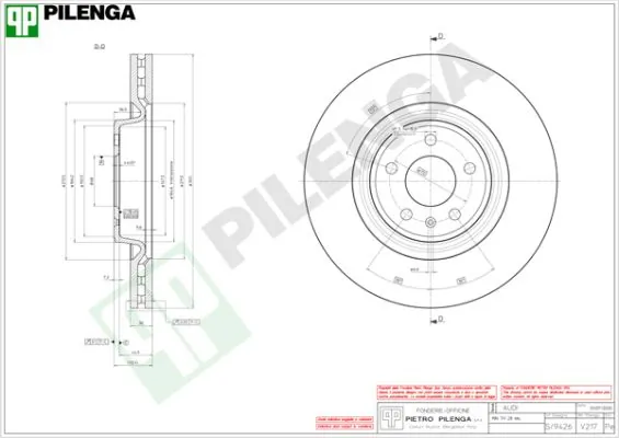 PILENGA féktárcsa - V217 - TothCarparts