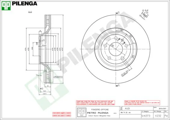 PILENGA féktárcsa - V232 - TothCarparts
