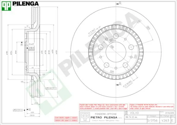 PILENGA féktárcsa - V263 - TothCarparts
