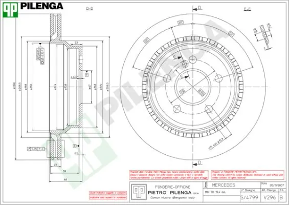 PILENGA féktárcsa - V296 - TothCarparts
