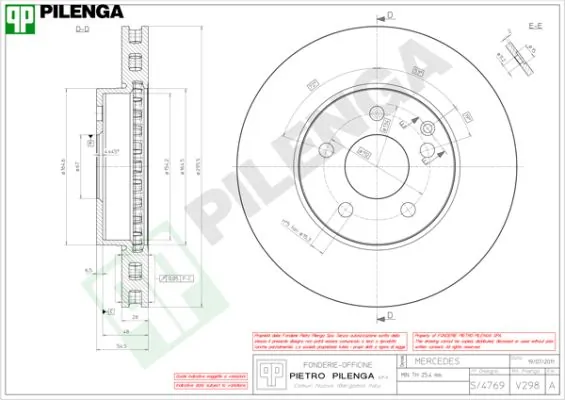 PILENGA féktárcsa - V298 - TothCarparts