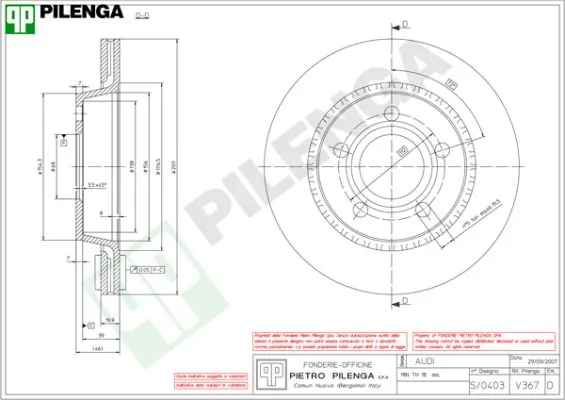 PILENGA féktárcsa - V367 - TothCarparts