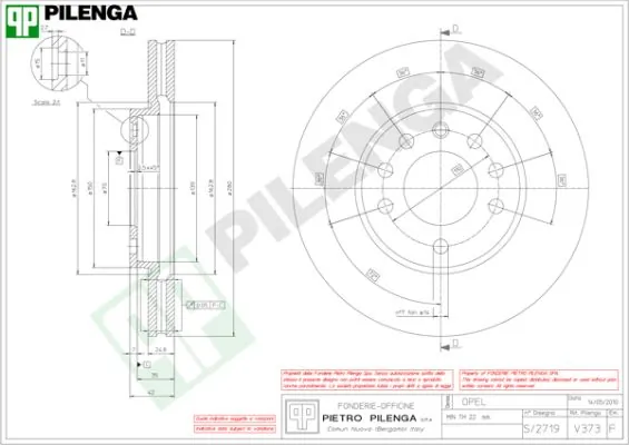PILENGA féktárcsa - V373 - TothCarparts