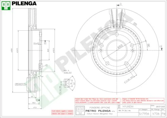 PILENGA féktárcsa - V706 - TothCarparts