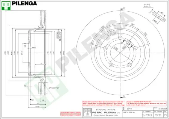 PILENGA féktárcsa - V710 - TothCarparts