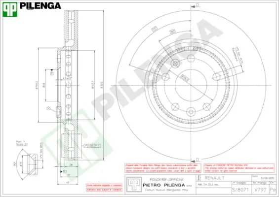 PILENGA féktárcsa - V797 - TothCarparts