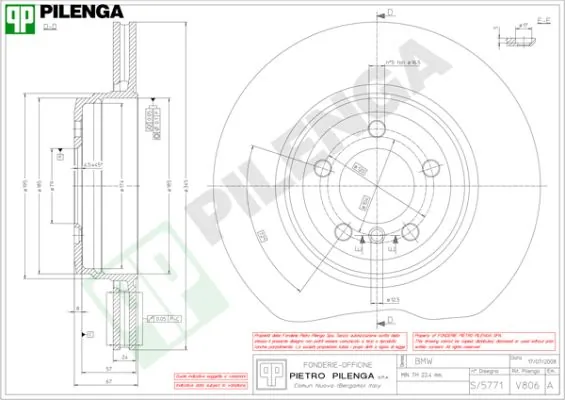 PILENGA féktárcsa - V806 - TothCarparts