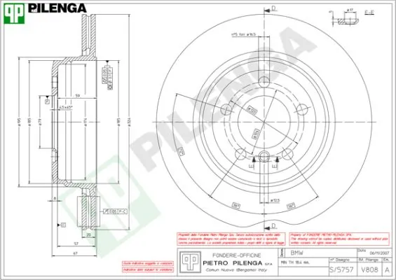 PILENGA féktárcsa - V808 - TothCarparts