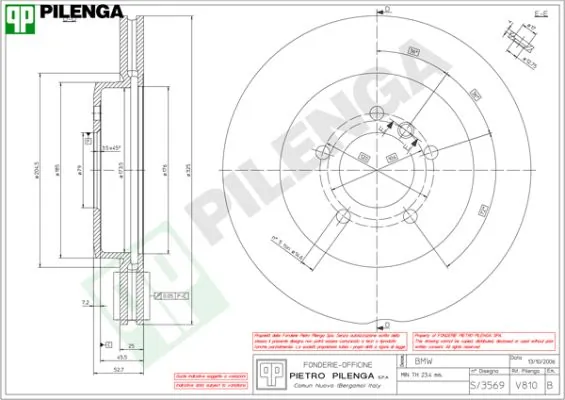 PILENGA féktárcsa - V810 - TothCarparts
