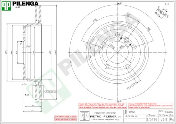 PILENGA féktárcsa - V812 - TothCarparts