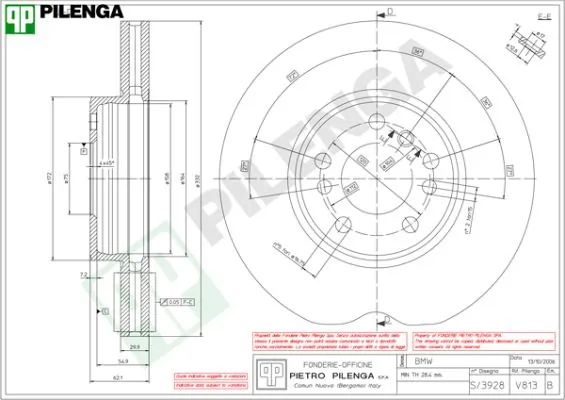 PILENGA féktárcsa - V813 - TothCarparts