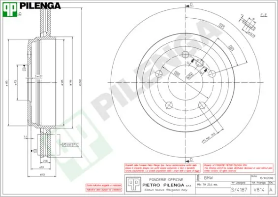 PILENGA féktárcsa - V814 - TothCarparts