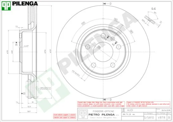 PILENGA féktárcsa - V878 - TothCarparts