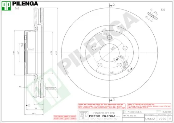 PILENGA féktárcsa - V920 - TothCarparts