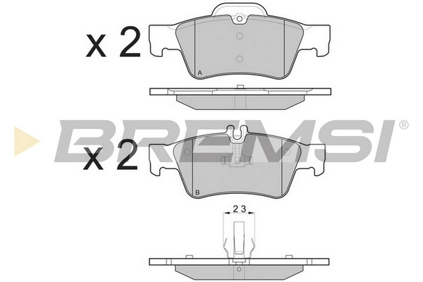 BREMSI fékbetétkészlet, tárcsafék - BP3088CE - TothCarparts